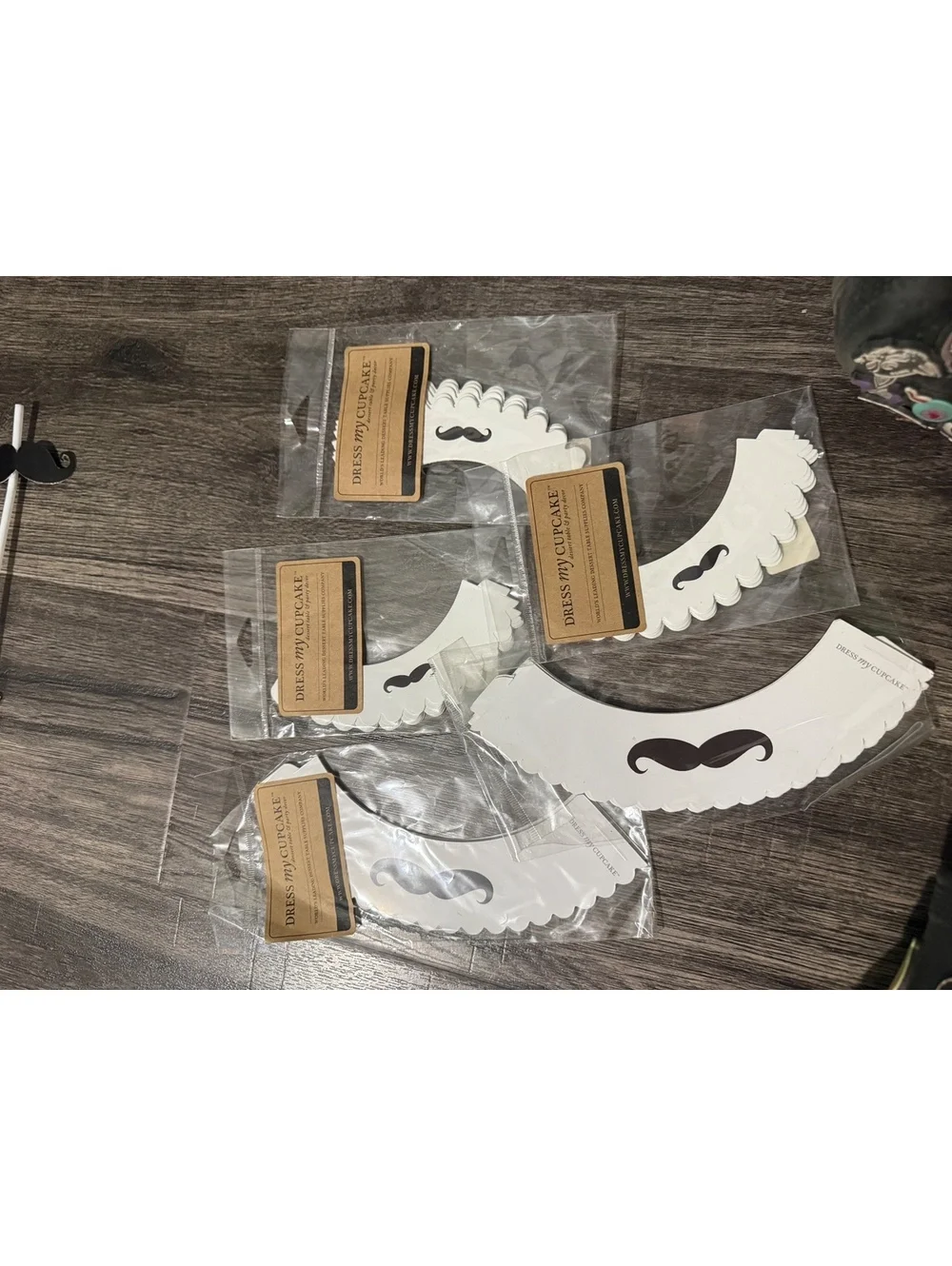 Dress my cupcake mustache party lot 5 bundles gag gift cake